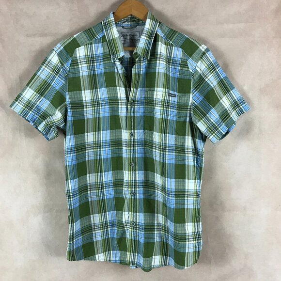 Men's EDDIE BAUER Pack It Tech Seersucker Button-Down Shirt MEDIUM - Picture 4 of 7